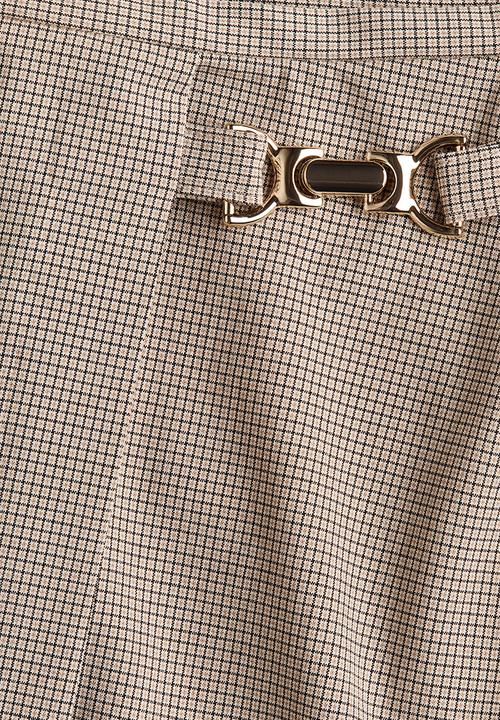 H&M - Mini wrap skirt - beige/checked