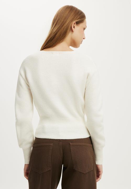 Cotton On - True Knit Ballet Wrap - Porcelain