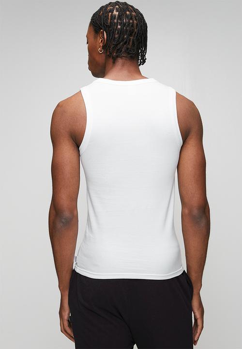 Bear - 2 Pack Cotton Lycra Vest - White
