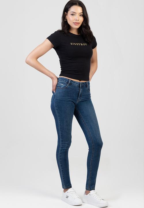 SISSY BOY - Charlotte: Mid-waist skinny  - Med Vintage