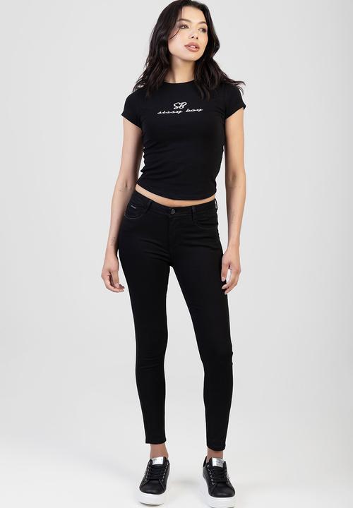 SISSY BOY - Avery: Mid-Waist Basic Skinny - Black