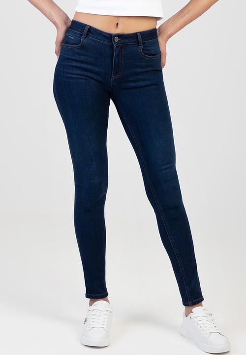 SISSY BOY - GABI: Mid Waist Skinny Jeans - Dark Vintage