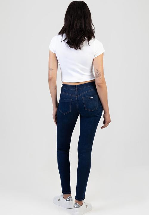 SISSY BOY - GABI: Mid Waist Skinny Jeans - Dark Vintage