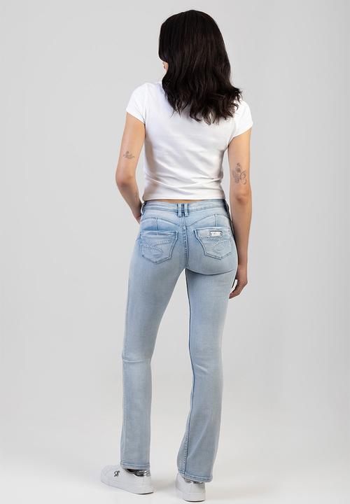 SISSY BOY - Southern Bumbooster Bootleg Jeans - Light Vintage