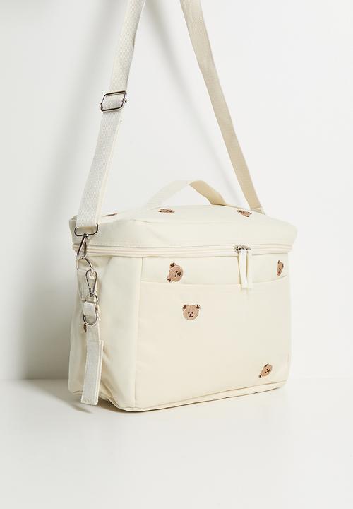 Pop Candy - Canvas bear aop baby bag - neutral