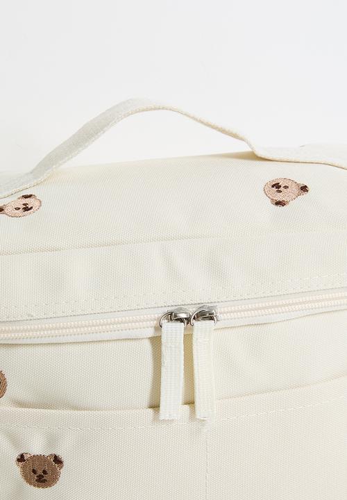 Pop Candy - Canvas bear aop baby bag - neutral