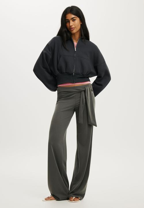 Cotton On - Oversized Zip Through Hoodie - Shadowstone