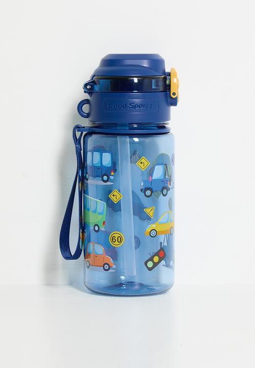Pop Candy - Road traffic printed water bottle - blue