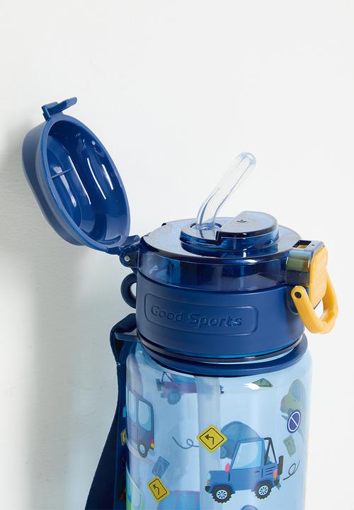 Pop Candy - Road traffic printed water bottle - blue