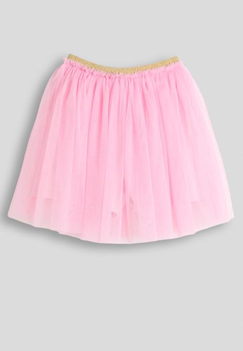 Pop Candy - Rainbow graphic tee with tulle skirt - white/pink