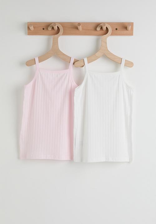 Pop Candy - 2 Pack camisole - white/pink