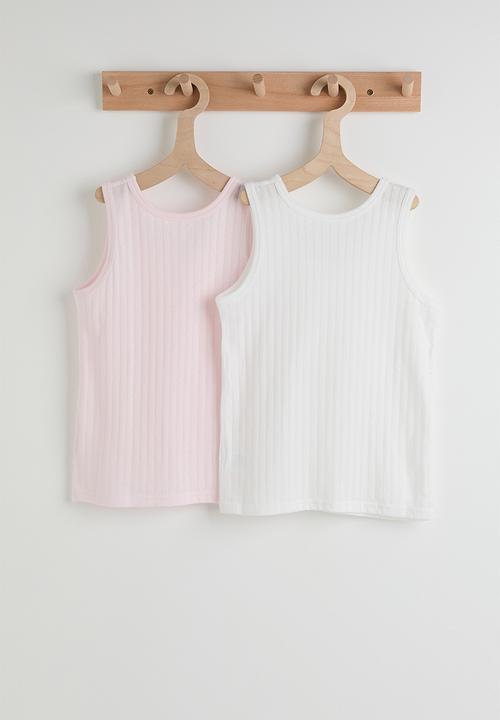Pop Candy - 2 Pack vest - white/pink