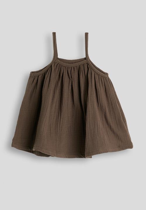 Pop Candy - Camisole top with roll-up shorts - chocolate