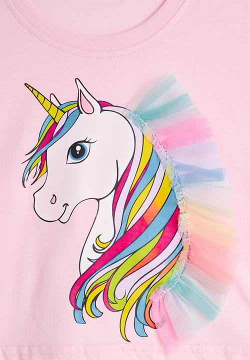 Pop Candy - Graphic tee with tulle skirt - pink/multi