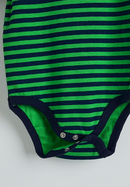 Pop Candy - 3 pack bodysuit - grey/dino aop/green stripes