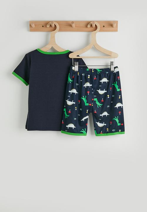 Pop Candy - Short pj set - navy / dino aop