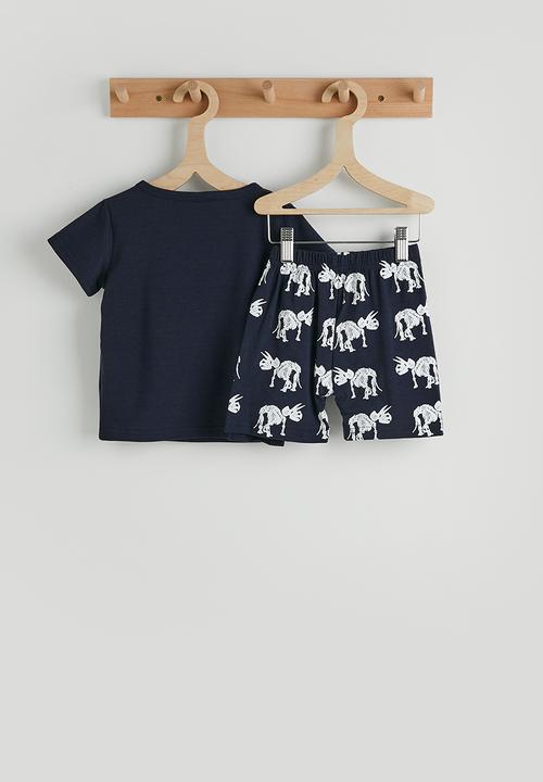 Pop Candy - Short pj set - navy/dino skeleton aop
