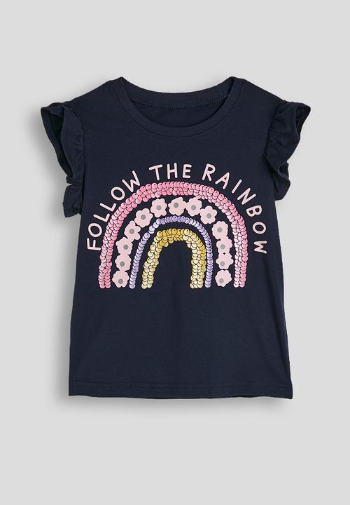 Pop Candy - Frilled sleeve pj set - navy/rainbow