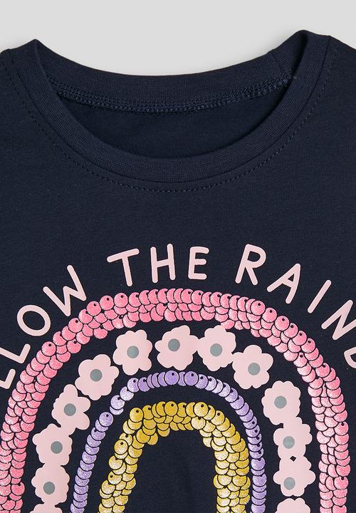 Pop Candy - Frilled sleeve pj set - navy/rainbow