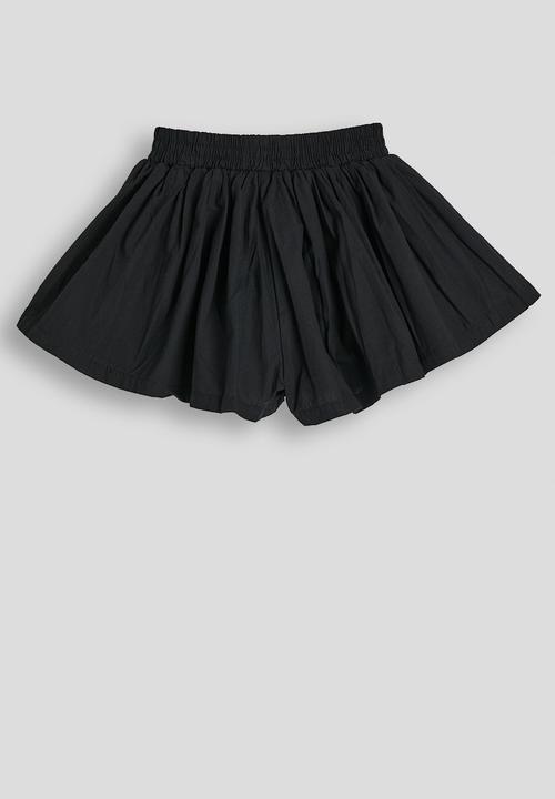 Pop Candy - Extra wide leg gathered shorts - black
