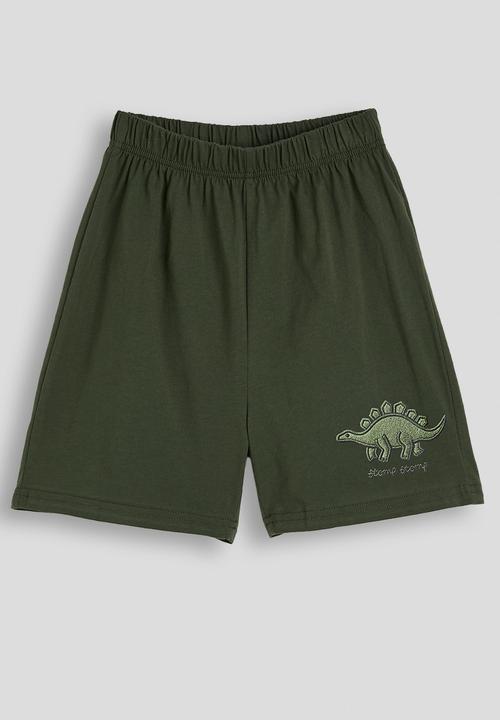 Pop Candy - Dino scene placement tee with shorts - white/green