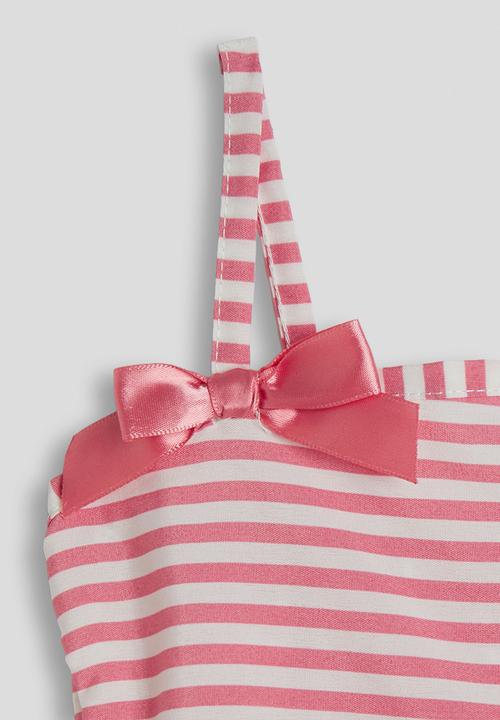 Pop Candy - Peplum camisole with banded hem pants - pink stripe