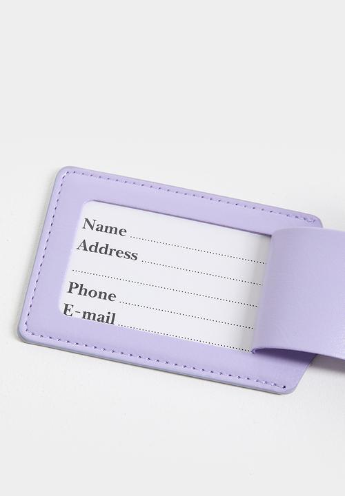 Pop Candy - Embossed passport cover and luggage tag set - lavender
