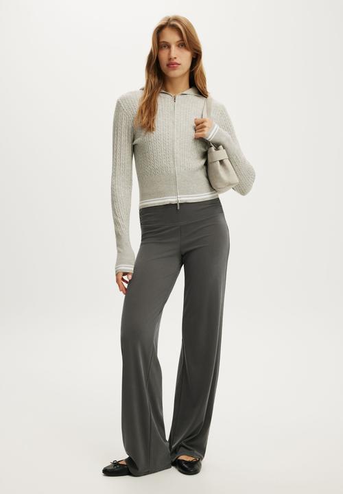 Cotton On - Everfine Hooded Knit - Grey Marle/White Tipping