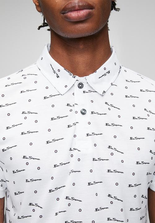 Ben Sherman - Ben Tar AOP Polo  - White