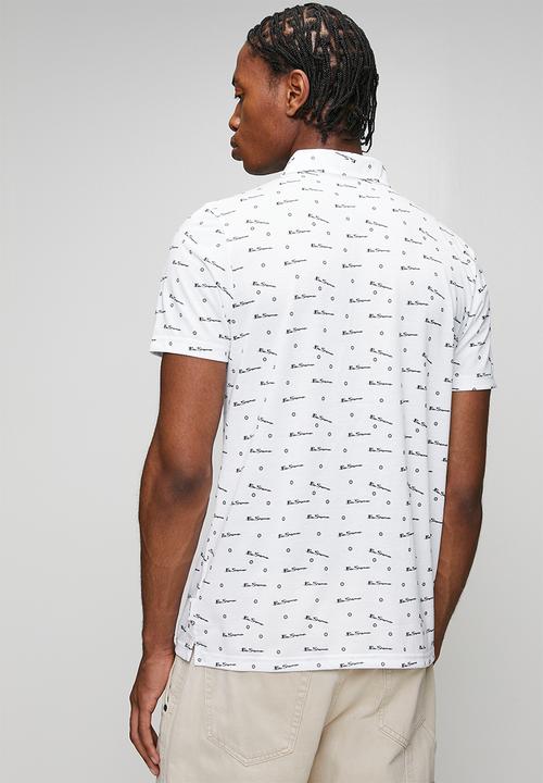 Ben Sherman - Ben Tar AOP Polo  - White