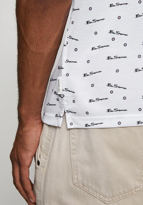 Ben Sherman - Ben Tar AOP Polo  - White