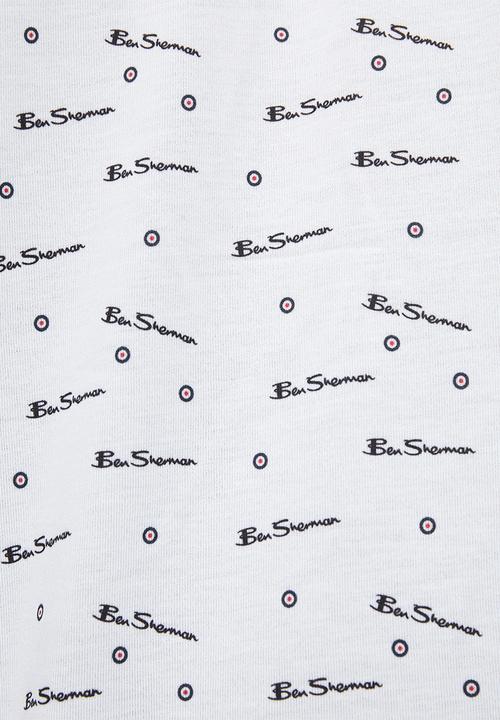 Ben Sherman - Ben Tar AOP Polo  - White