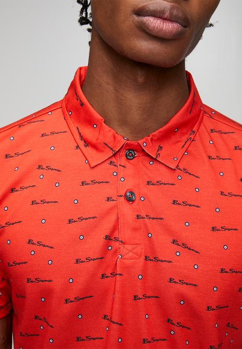 Ben Sherman - Ben Tar AOP Polo  - Red