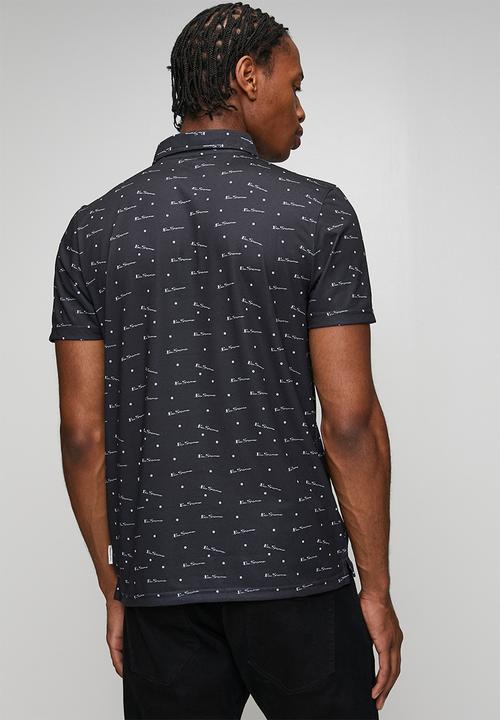 Ben Sherman - Ben Tar AOP Polo  - Black