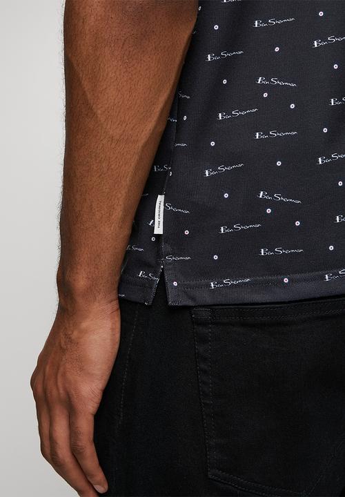 Ben Sherman - Ben Tar AOP Polo  - Black