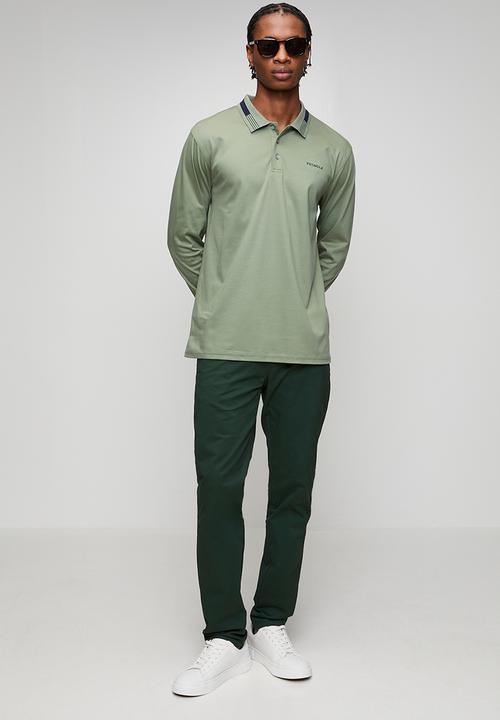 Pringle of Scotland - Johnny Long Sleeve Golfer - Green