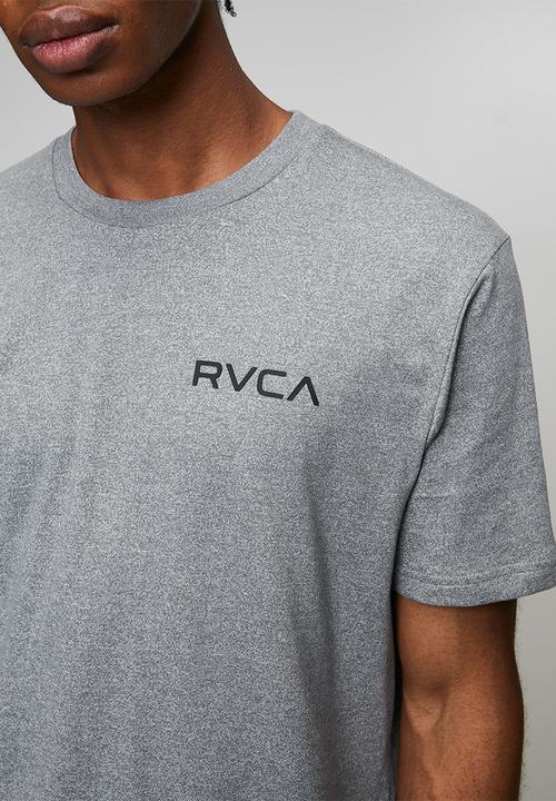 RVCA - Small Rvca Essentials Short Sleeve - Grey Noise Mocktwist - Black Logo