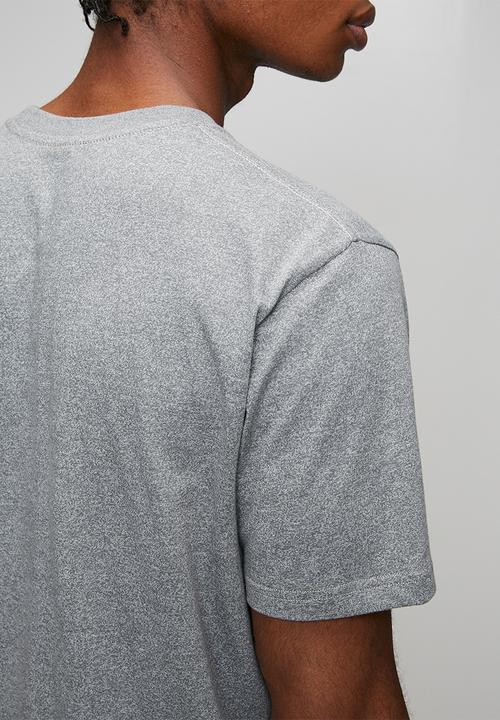 RVCA - Small Rvca Essentials Short Sleeve - Grey Noise Mocktwist - Black Logo