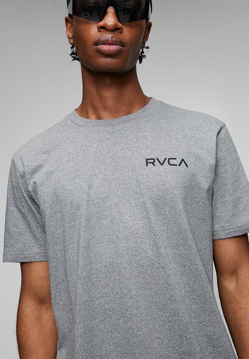 RVCA - Small Rvca Essentials Short Sleeve - Grey Noise Mocktwist - Black Logo