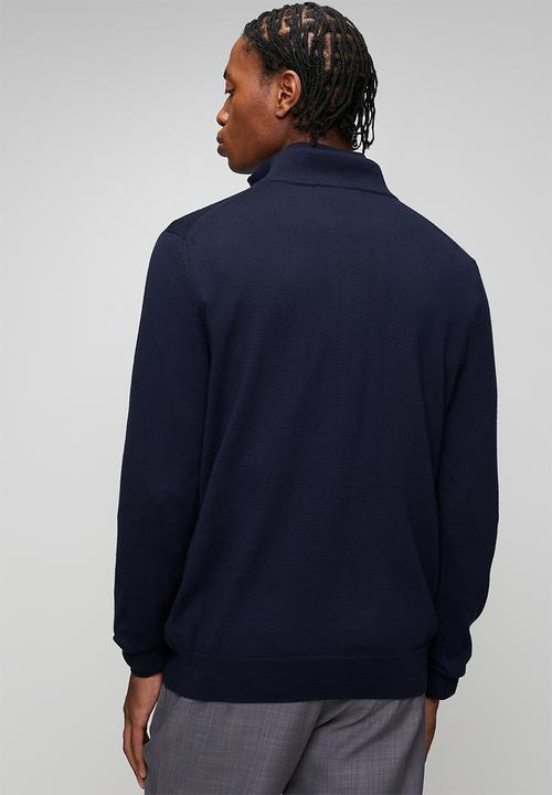 Pringle of Scotland - Ernie 1/4 Zip Merino Knitwear - Navy