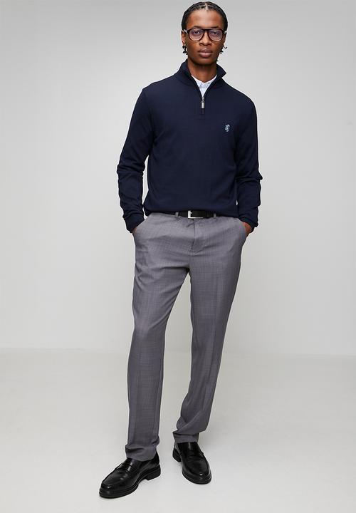 Pringle of Scotland - Ernie 1/4 Zip Merino Knitwear - Navy