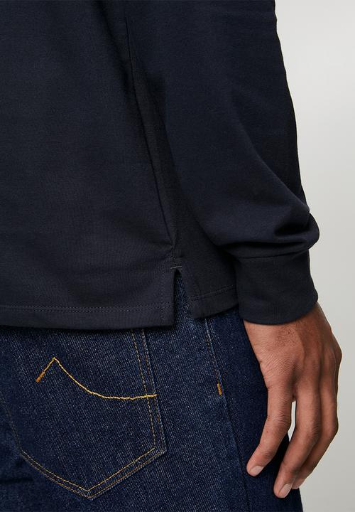 Pringle of Scotland - Noah Embroidery Long Sleeve T-Shirt - Navy