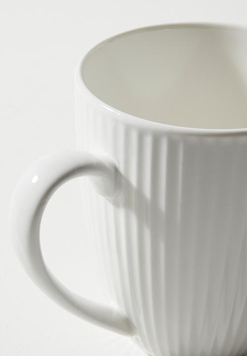 Excellent Houseware - Sia porcelain mug set of 4 - White