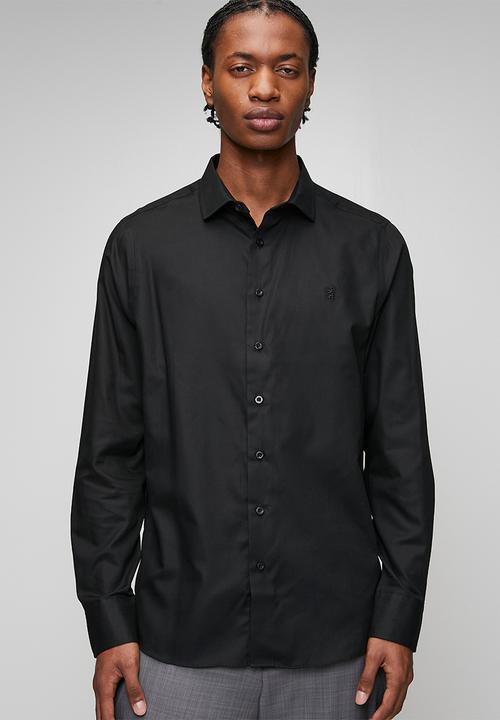 Pringle of Scotland - Tim Long Sleeve Tailored Shirt - Black