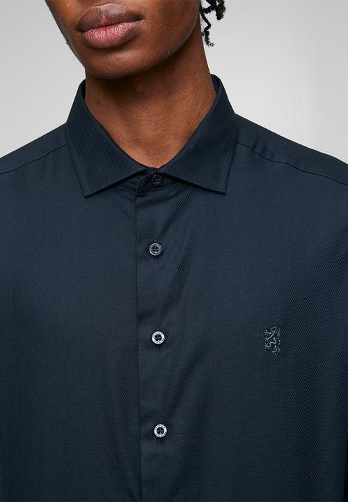 Pringle of Scotland - Tim Long Sleeve Tailored Shirt - Navy