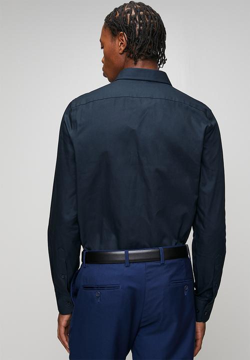 Pringle of Scotland - Tim Long Sleeve Tailored Shirt - Navy
