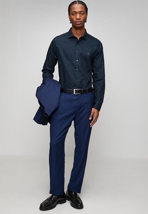 Pringle of Scotland - Tim Long Sleeve Tailored Shirt - Navy