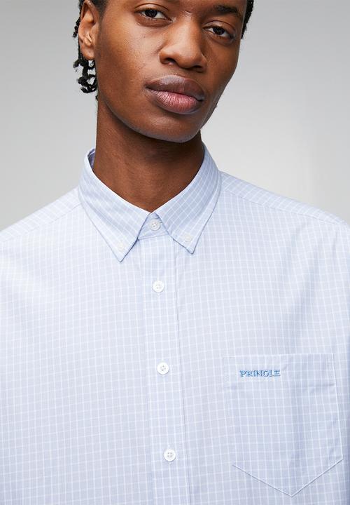 Pringle of Scotland - Lawrence Check Long Sleeve Classic Shirt - Light Blue