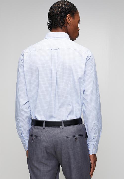 Pringle of Scotland - Lawrence Check Long Sleeve Classic Shirt - Light Blue