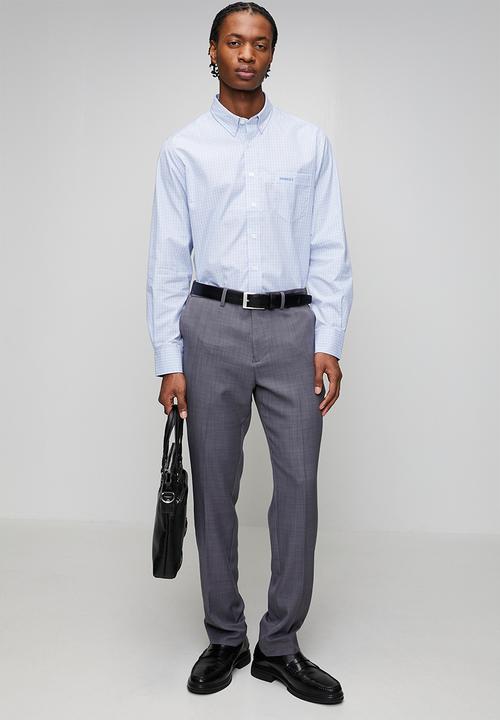 Pringle of Scotland - Lawrence Check Long Sleeve Classic Shirt - Light Blue